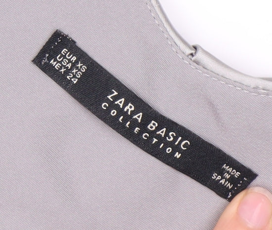 Zara Basic Grey XS Women's Camisole Tank