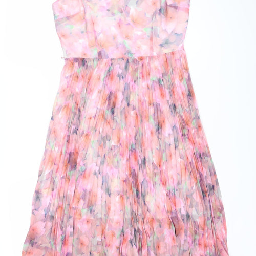 Oasis Women's Floral Midi A-Line Dress Size 10