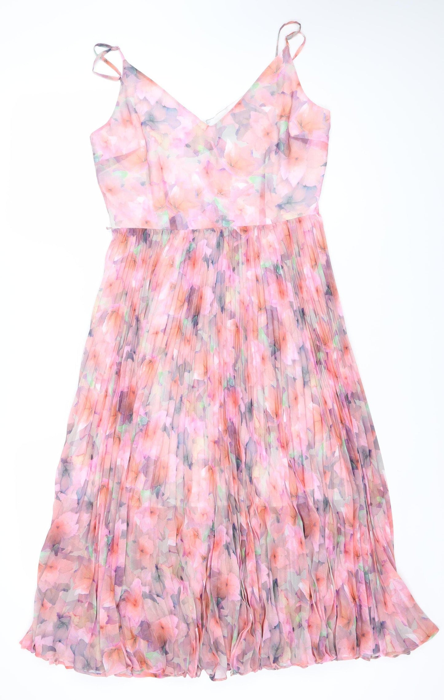 Oasis Women's Floral Midi A-Line Dress Size 10