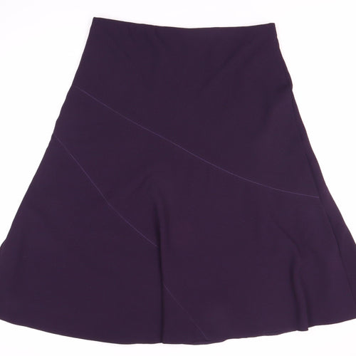 Marks and Spencer Women's Purple A-Line Skirt, Size 14