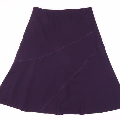 Marks and Spencer Women's Purple A-Line Skirt, Size 14