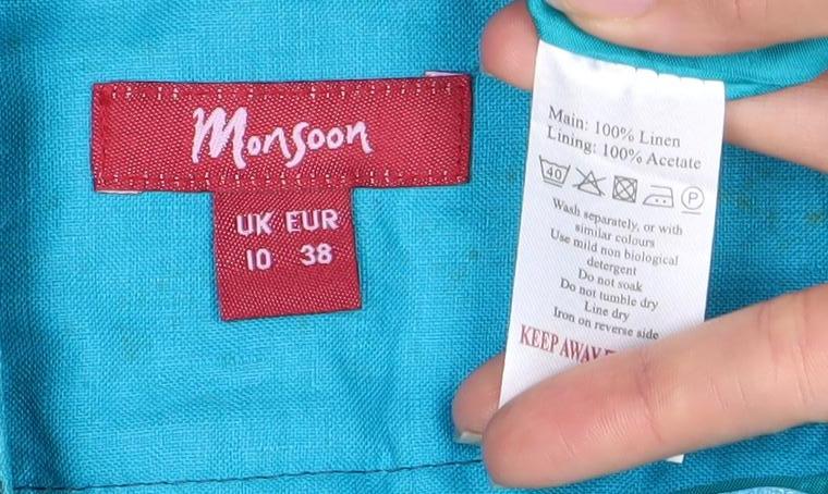 Monsoon Women's Blue A-Line Embroidered Skirt 10