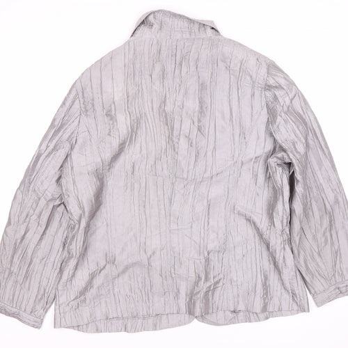 25° Sud B-25 Women's Grey Blazer, Size 18 - Elegant
