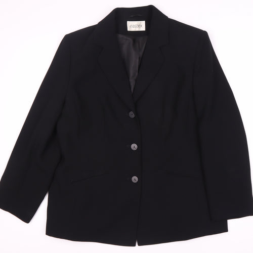 Eastex Women's Black Suit Jacket, Size 14, Elegant Wear