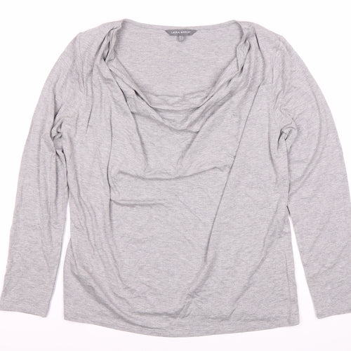 Laura Ashley Women's Grey Size 14 Long Sleeve Top