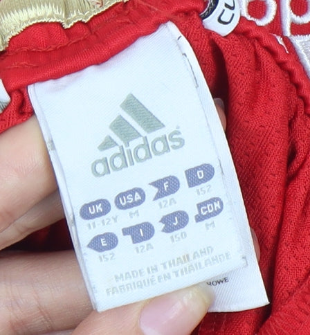 Adidas Boys' Red Football Shorts 11-12 Years Sportswear