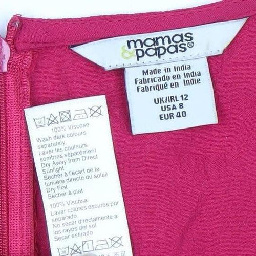 Mamas & Papas Pink Fit & Flare Dress, Size 12