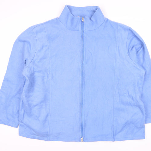 Anne De Lancay Women's Blue Full Zip Jacket XL