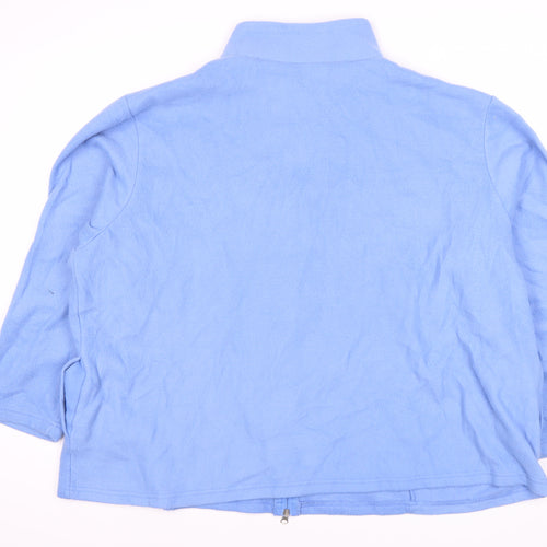 Anne De Lancay Women's Blue Full Zip Jacket XL