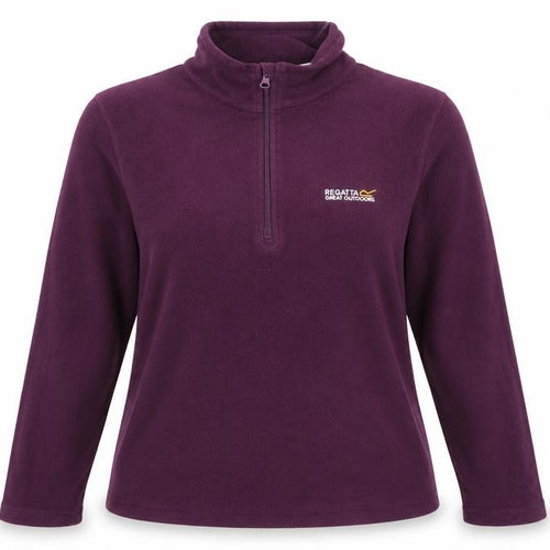 Regatta Women's Purple Pullover, Size 14, 1/4 Zip Fleece