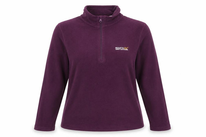 Regatta Women's Purple Pullover, Size 14, 1/4 Zip Fleece