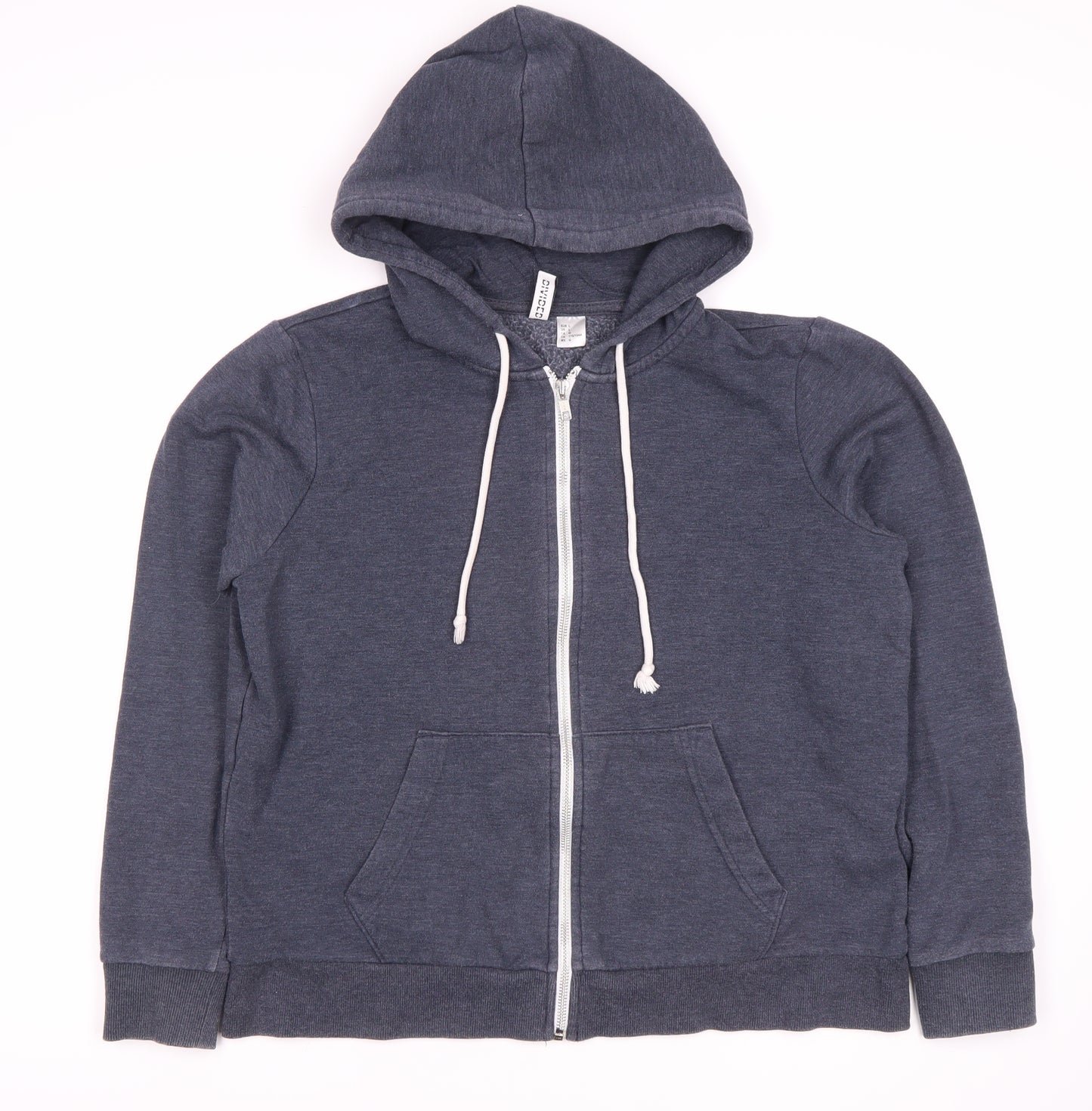 H&M Unisex Blue Full Zip Hoodie L