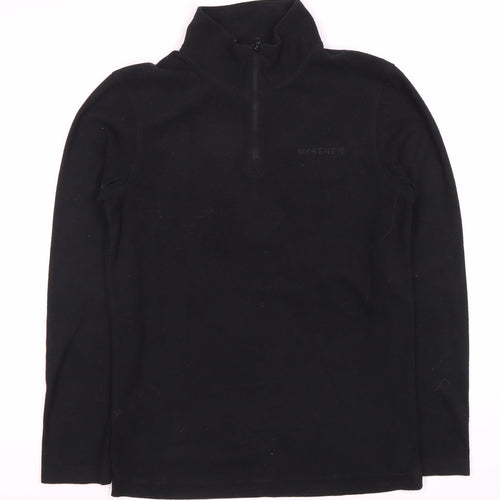 MCKENZIE Men's Black Fleece 1/4 Zip Sweatshirt - S