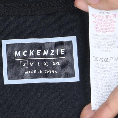 MCKENZIE Men's Black Fleece 1/4 Zip Sweatshirt - S