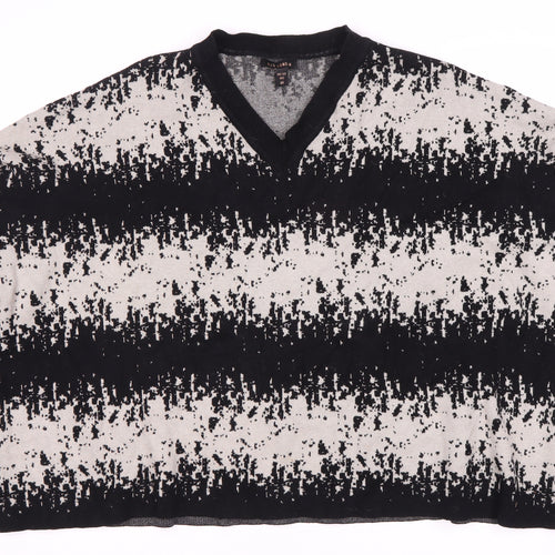 QED London Women's Multicoloured V-Neck Pullover Jumper