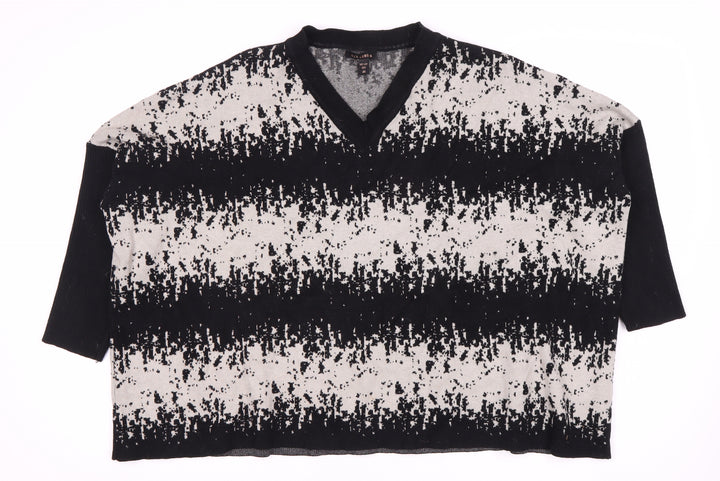 QED London Women's Multicoloured V-Neck Pullover Jumper
