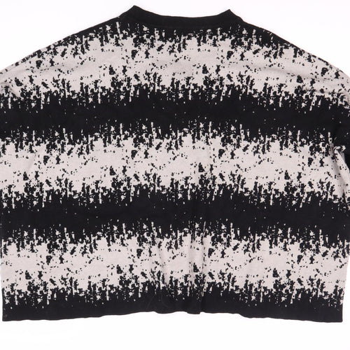 QED London Women's Multicoloured V-Neck Pullover Jumper