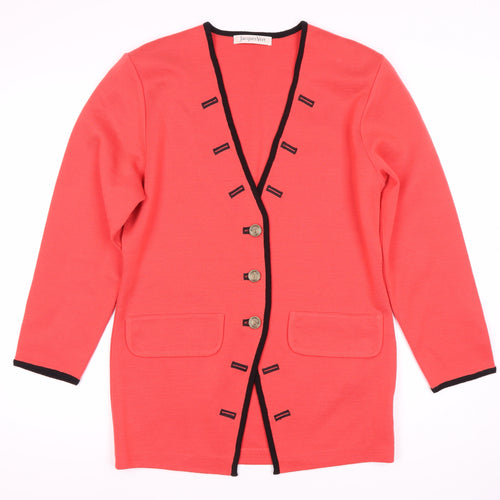 Jacques Vert Women's Red Mid-Length Suit Jacket