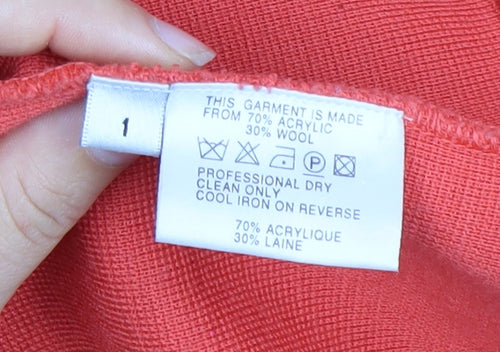 Jacques Vert Women's Red Mid-Length Suit Jacket