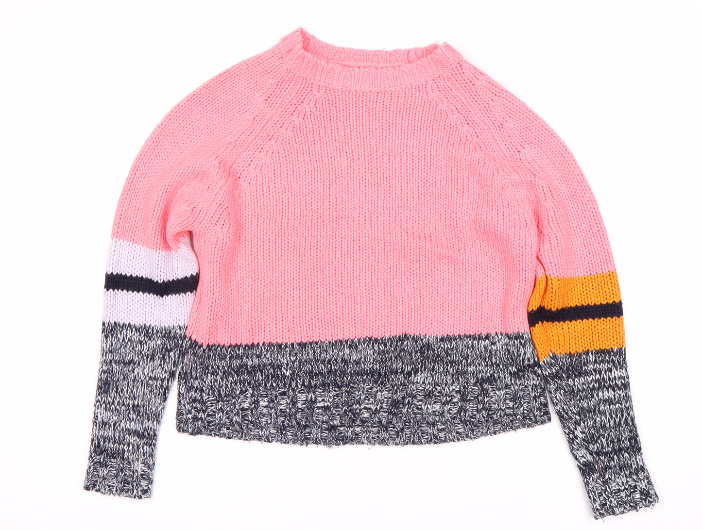 DED London Women's Pink Chunky-Knit Jumper S