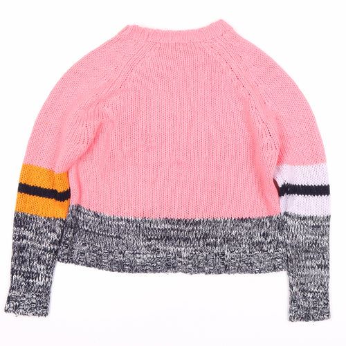 DED London Women's Pink Chunky-Knit Jumper S