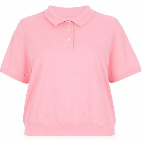 Lands' End Women's Pink Polo Shirt XL Casual