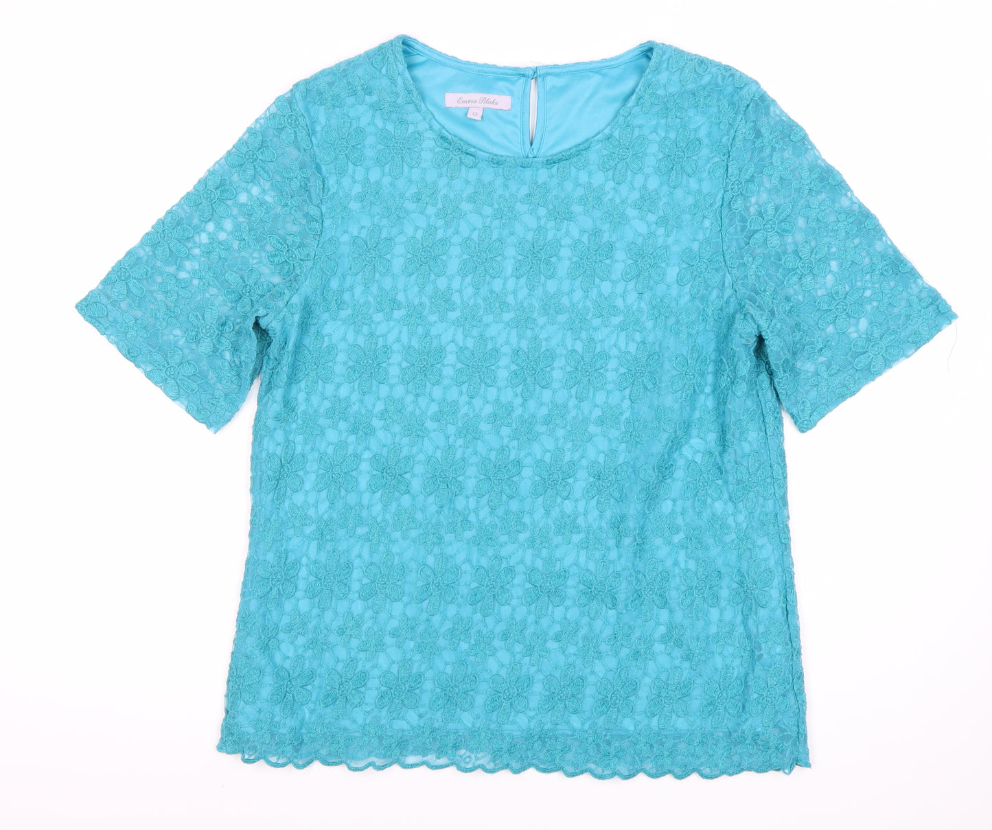 Emma Blake Women's Blue Lace Blouse Size 12