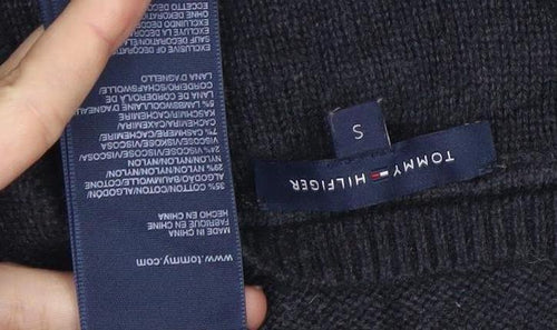Tommy Hilfiger Women's Black V-Neck Pullover Jumper