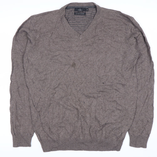 Jeff Banks Men's Brown V-Neck Pullover Jumper M