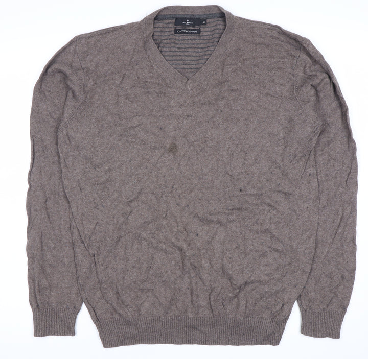 Jeff Banks Men's Brown V-Neck Pullover Jumper M