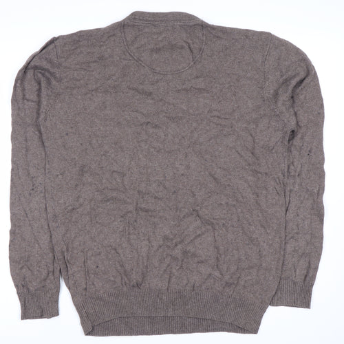 Jeff Banks Men's Brown V-Neck Pullover Jumper M