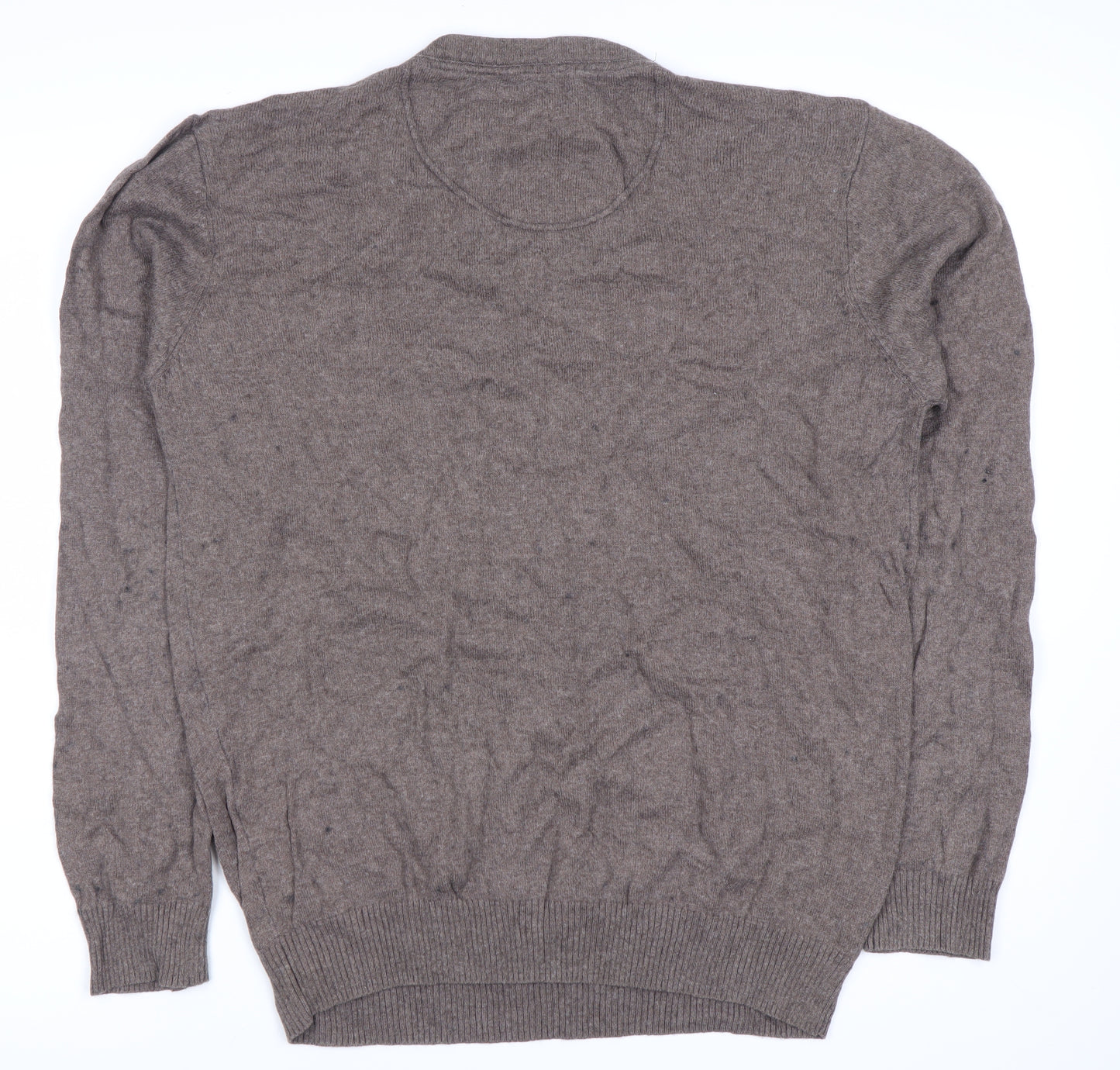 Jeff Banks Men's Brown V-Neck Pullover Jumper M