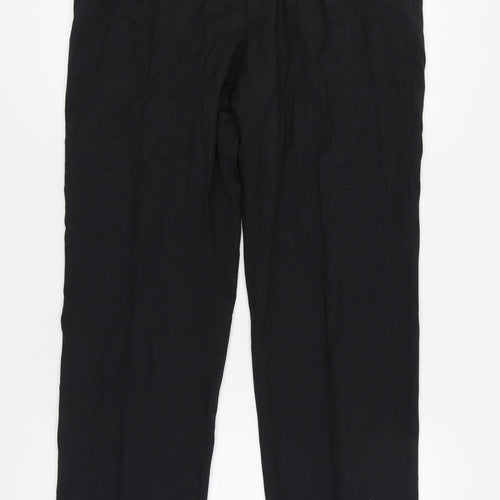 Marks & Spencer Men's Black Wool Dress Pants 36 Regular