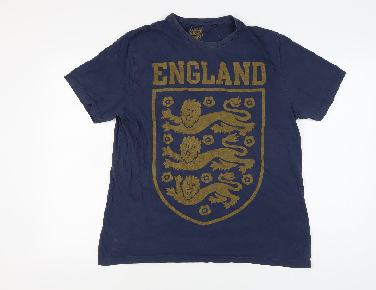 Tu Men's XL Blue England Graphic T-Shirt
