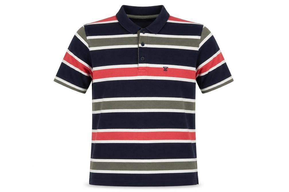 Front view of James Pringle Men's Multicoloured Polo Shirt M