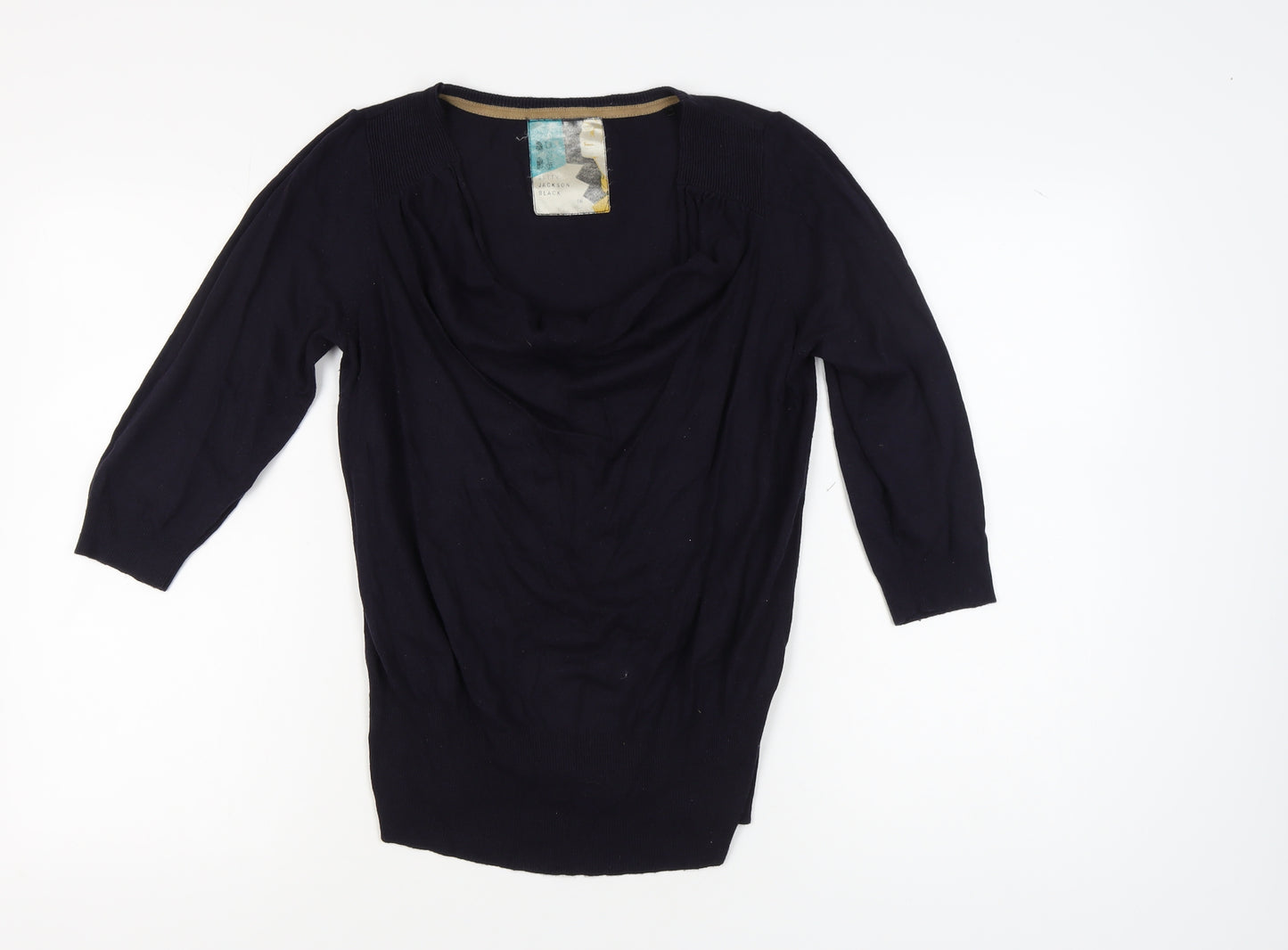 Betty Jackson Black Women's Black Cowl Neck Jumper Size 16