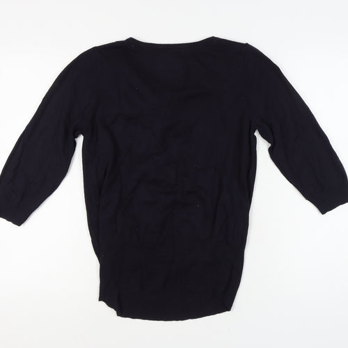 Betty Jackson Black Women's Black Cowl Neck Jumper Size 16