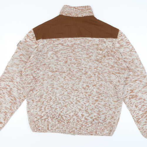 Atlas for Men XL Brown Full Zip Men's Jumper