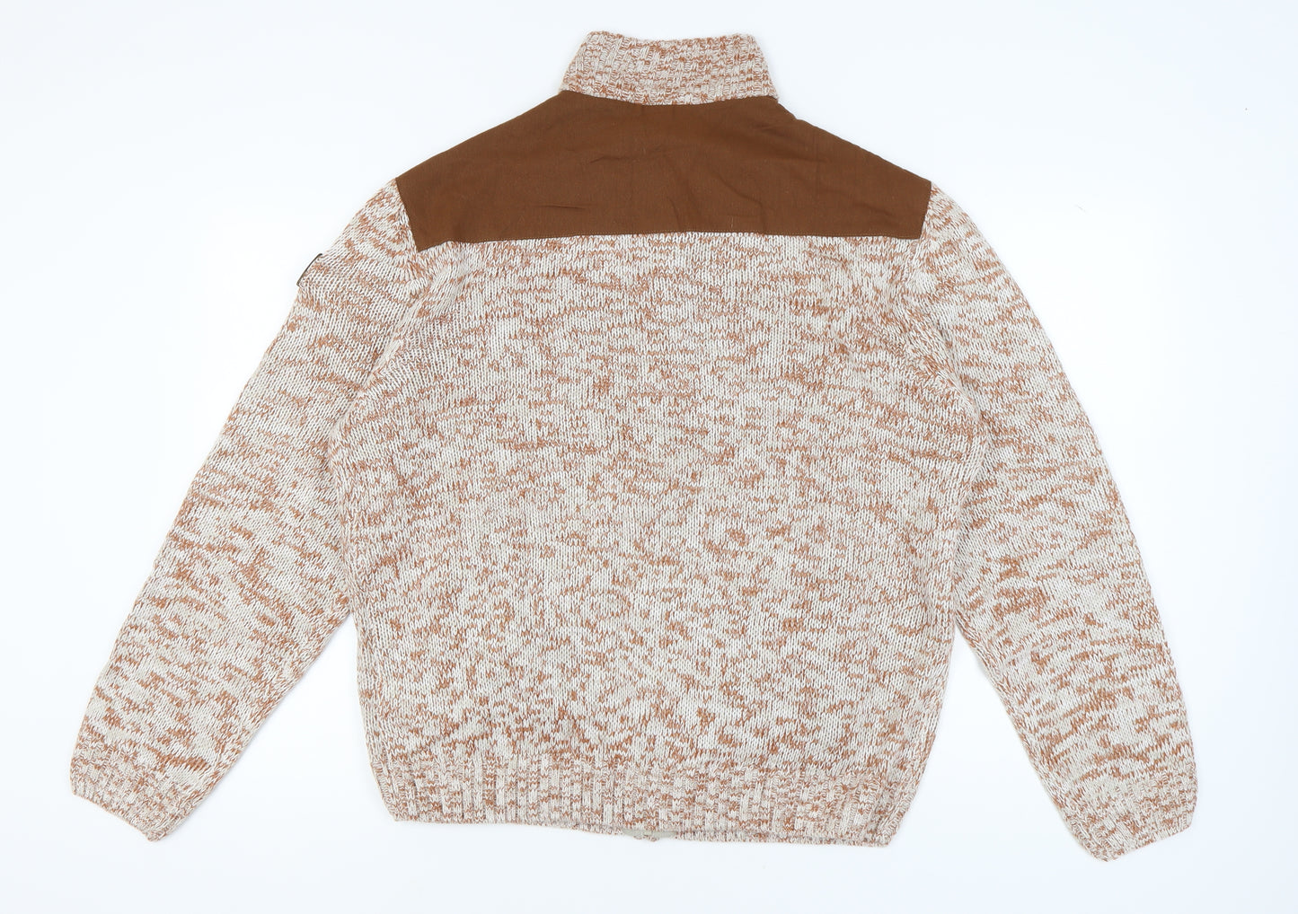 Atlas for Men XL Brown Full Zip Men's Jumper