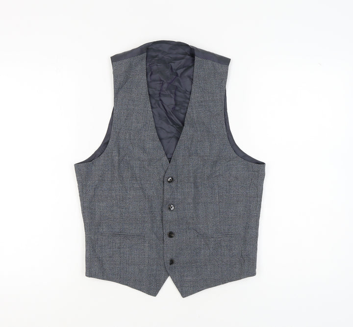 John Lewis Men's Grey Slim Fit Waistcoat, Size 40R