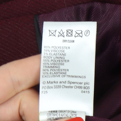 Marks and Spencer Women's Burgundy Jacket Size 22