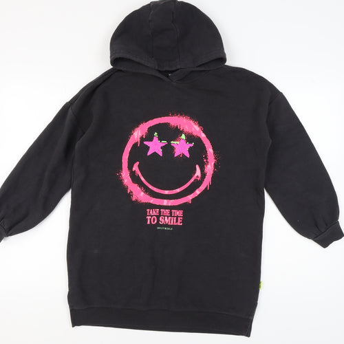 Marks and Spencer Girls Black Pullover Hoodie, 12-13 Years
