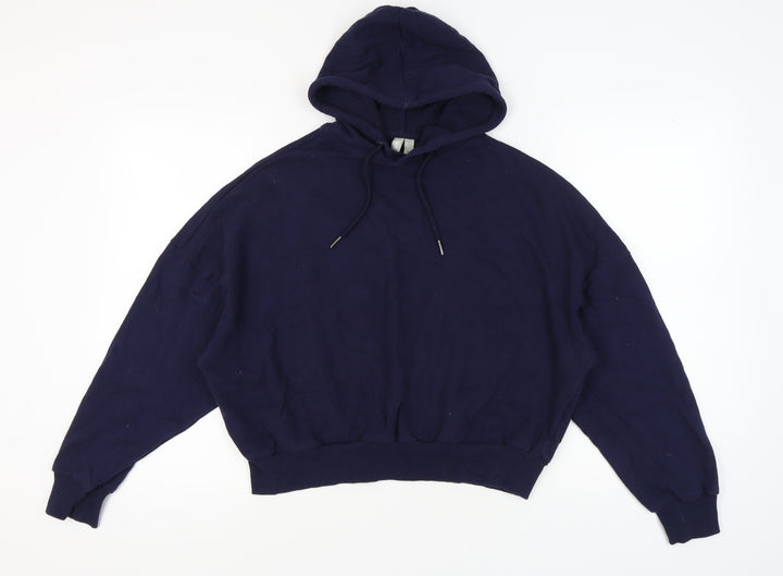 ASOS Women's Blue Cotton Pullover Hoodie Size 10