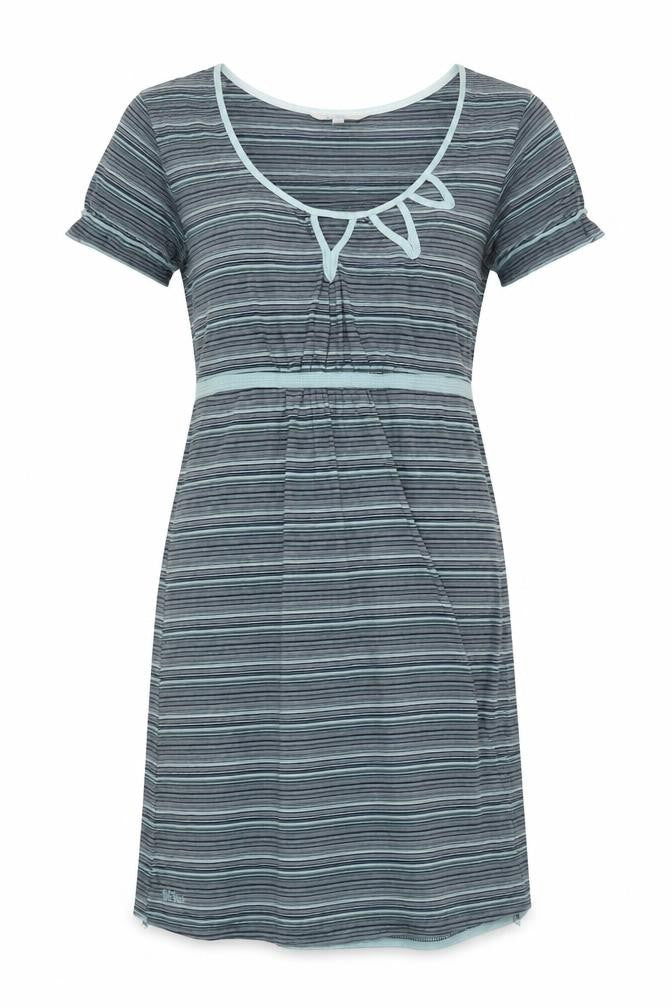 Fat Face Women's Blue Striped Scoop Neck Dress Size 10
