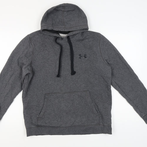 Under Armour Grey Pullover Hoodie Unisex L Fleece