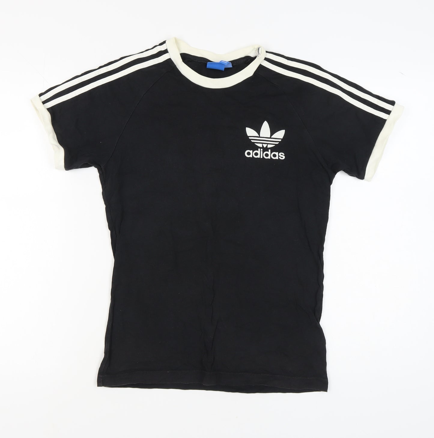 Adidas Unisex Black Ringer T-Shirt, Size S, Stylish and Casual