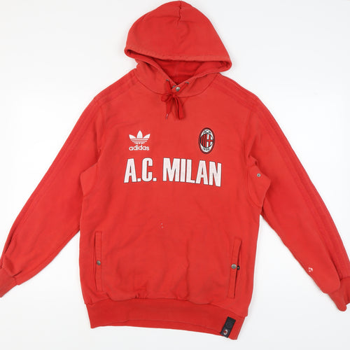 Adidas Men's Red Pullover Hoodie Size M