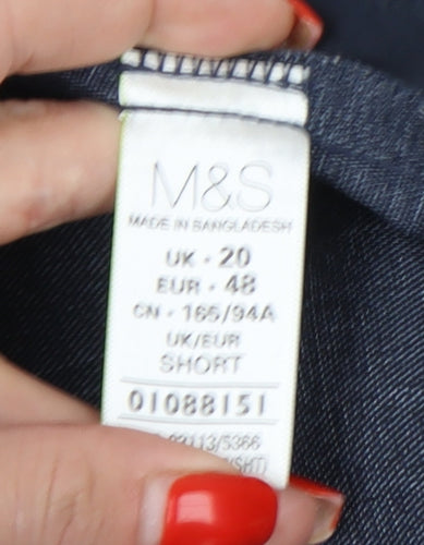 Marks and Spencer Women's Blue Trousers, Size 20