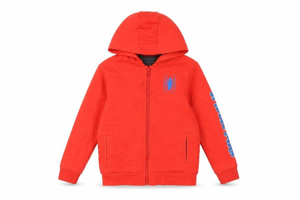 Marks and Spencer Boys Red Superhero Full Zip Hoodie 8 Years