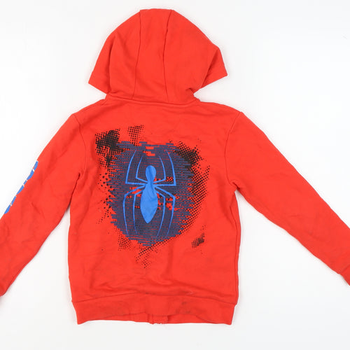Marks and Spencer Boys Red Superhero Full Zip Hoodie 8 Years